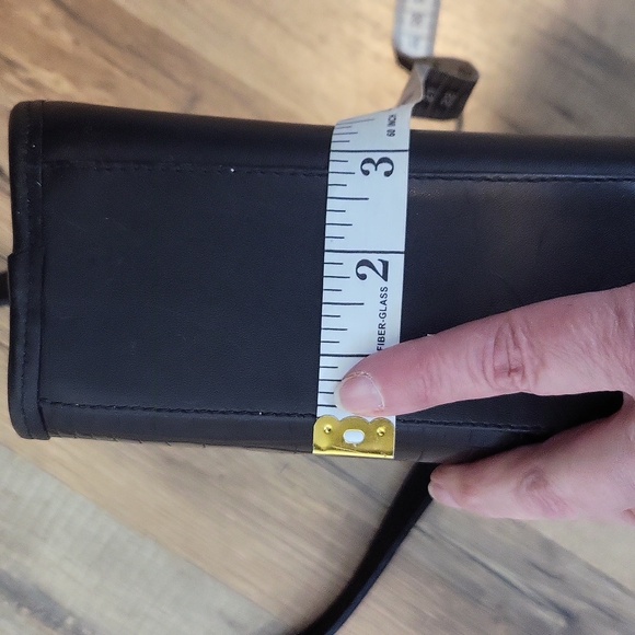 Vtg BRIGHTON Black Croc Embossed Leather Shoulder Tote Crossbody Bag - Picture 16 of 16